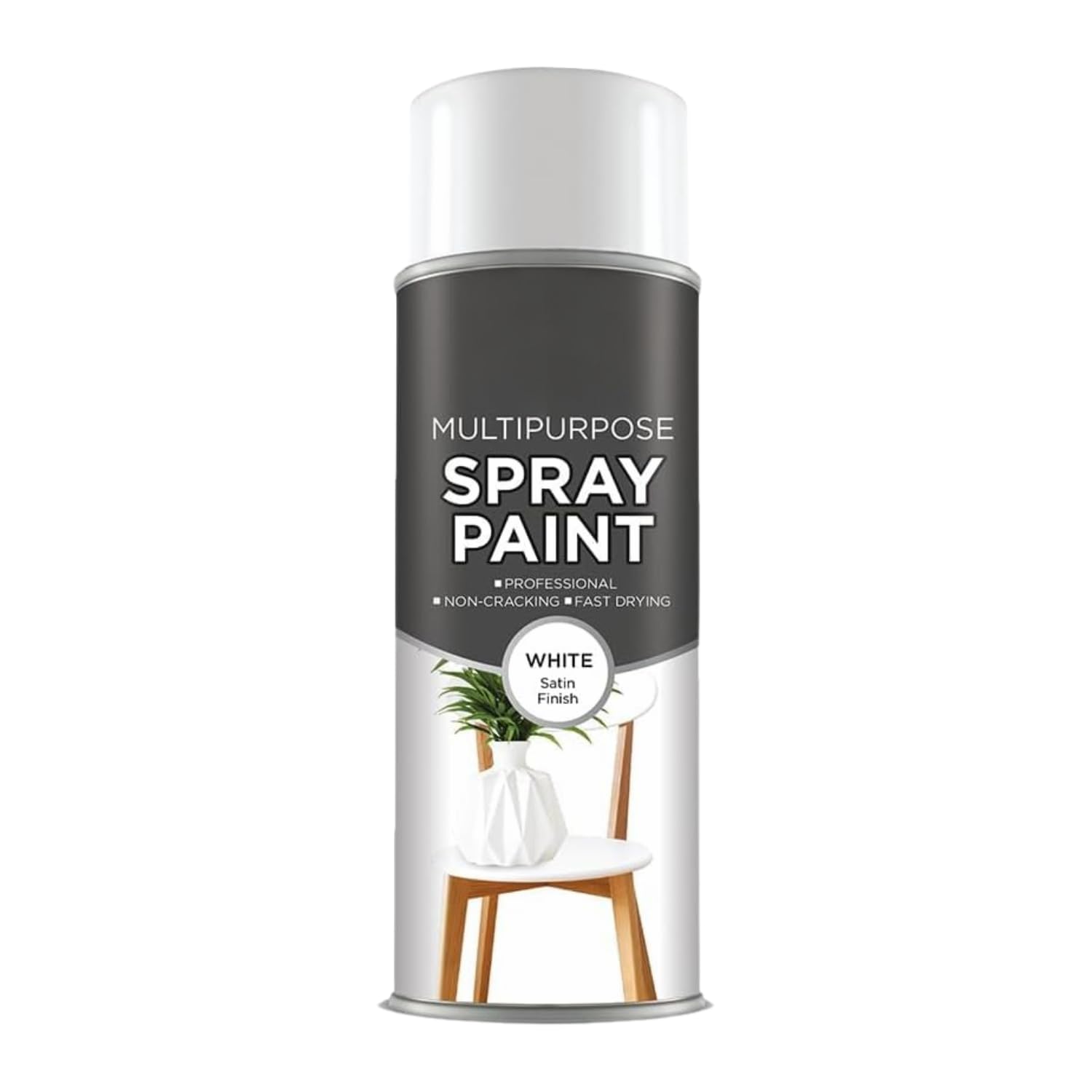 Inspired Essentials White Satin - 151 All Purpose Aerosol Spray Paint 400Ml Quick Drying Spray, Fast Dry And Excellent Coverage For Metal, Wood, Plastic And More (1, )