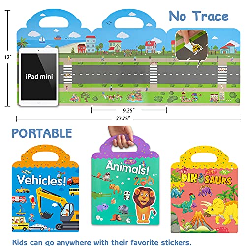 Zakvoor NU2829 3 Sets Reusable Sticker Books thumb #1