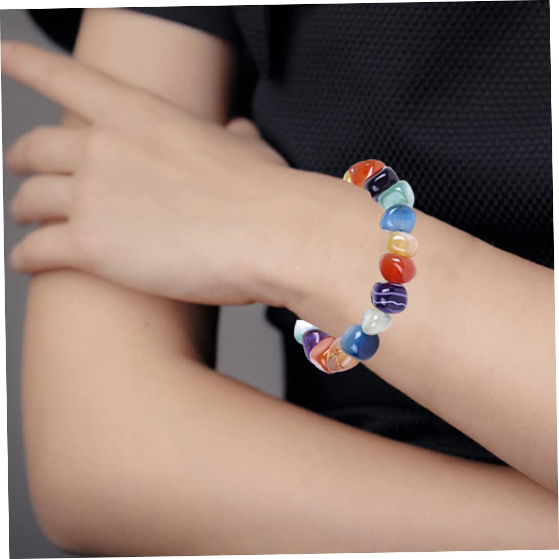 Bracciale con Perline Irregolari Bracciale con ciondoli Elasticizzati con Perline di Pietra Gioielli per Donne, collane di Gioielli, bracciali Household faucets
