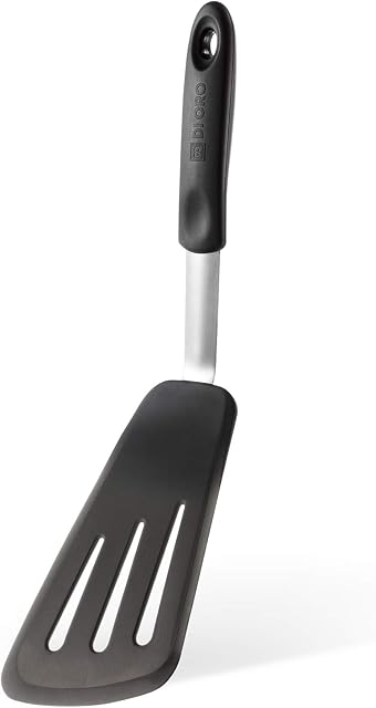 DI ORO® - Chef Series - Premium Flexible Silicone Spatula - 315 ºC Heat-Resistant - Professional Silicone Turner and Fish Slice