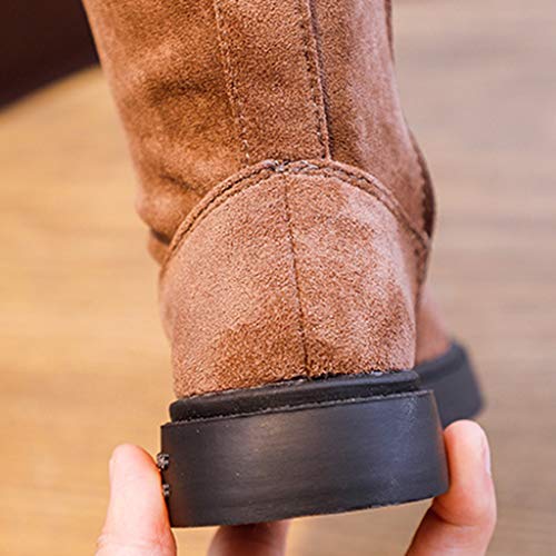 Teen Toddler Baby Girls Girls Winter Anti-Slip Snow Boots for 3-12 Years Old Kids Rubber Sole Flock Combat Shoes4