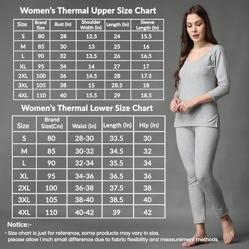 Image of FF Winter Wear Thermal Upper Vest and Bottom Lower Warmer Combo for Women Long Johns Underwear Set