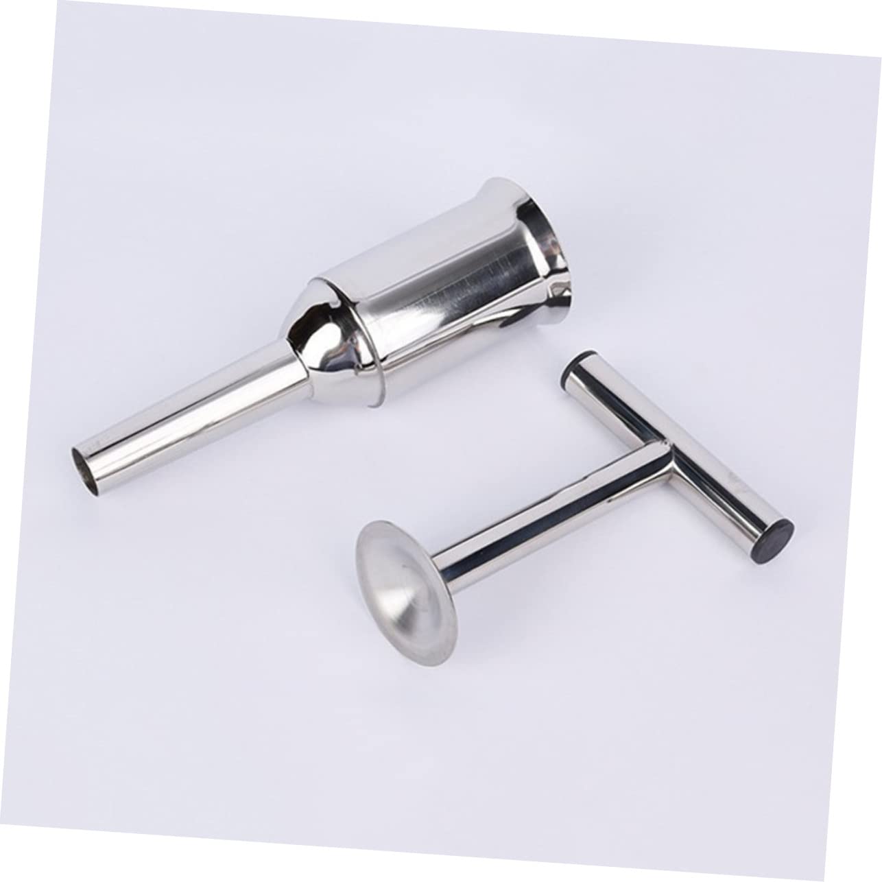 STOBAZA Stainless Steel Sausage Stuffer Kit Small Meat Filling Tube Tool for Home Use Sausage Maker for Ground Beef Pork and Venison Easy to Clean