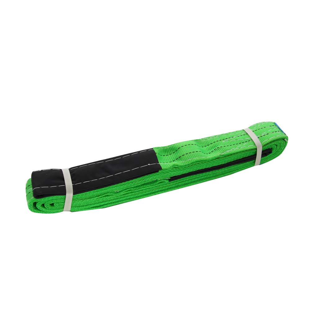 Cinghia Di Sollevamento MroMax 5,1 Cm X 1,0 M, Portata 2000 Kg, Occhielli Piatti, Per Costruzioni, Sartiame, Traino – Colore Verde - 2