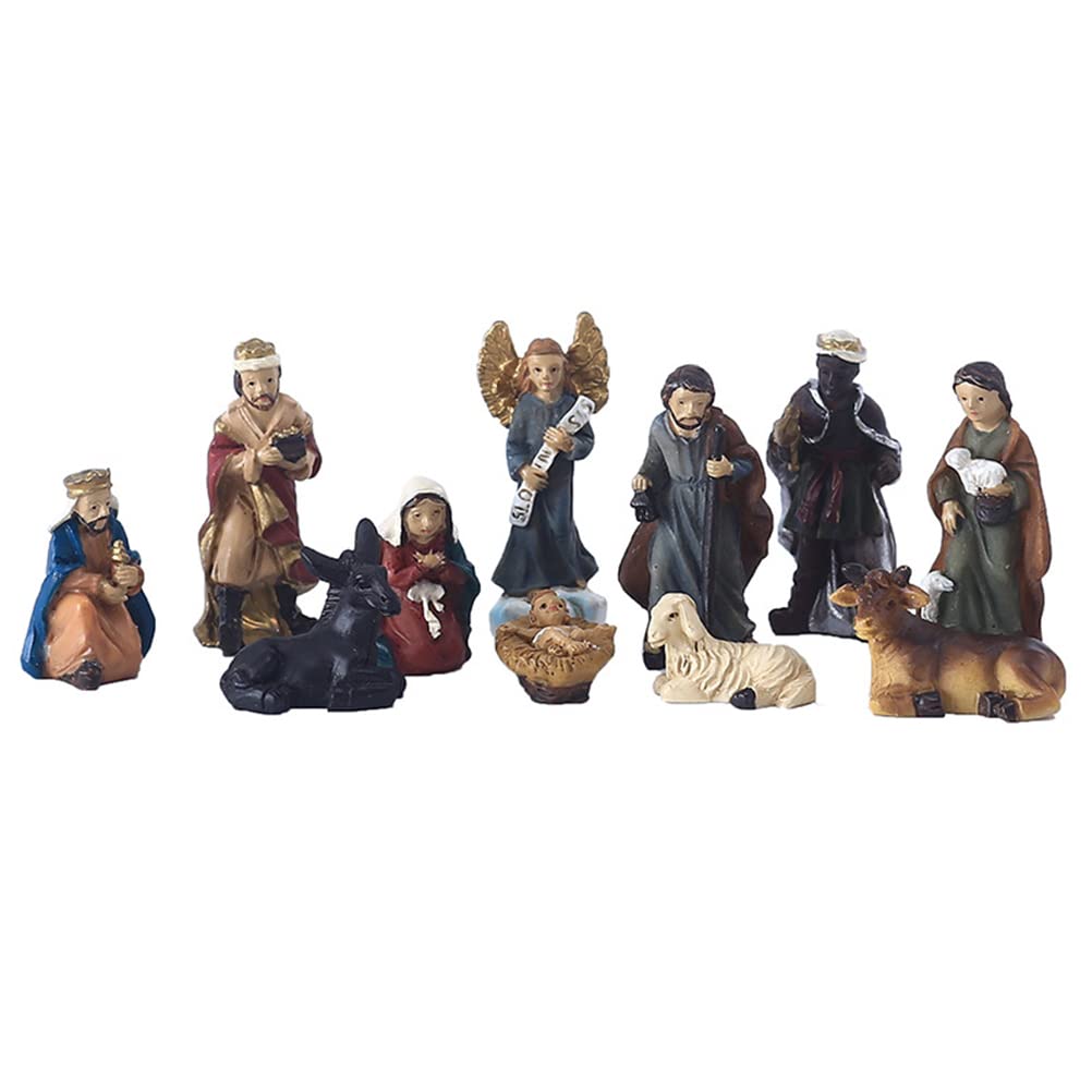 Buy BTSEURY Nativity Figurines Toys Resin Nativity Scene Indoor Set