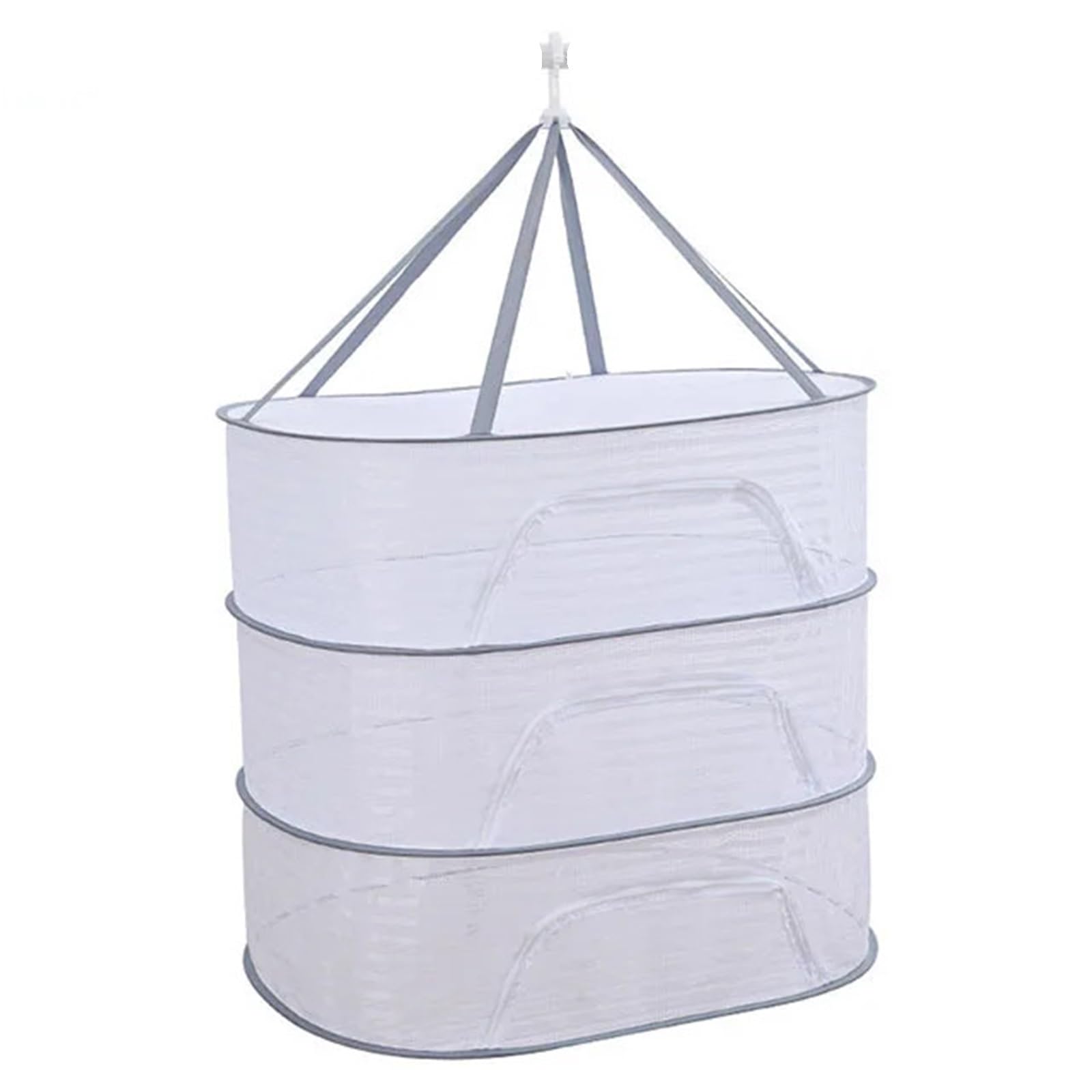Wäschenetz 1 Stück Wäscheständer 1-3 Schichten faltbares Wäschenetz, Polyesterfasernetz, hängendes Wäschenetz(3 Layer)