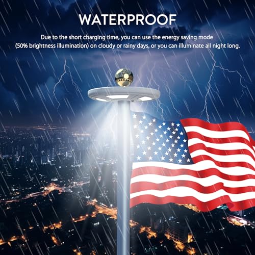 Lixada YDC4435442850115FW Solar Flagpole Led Light,New 128 Led Ultra Bright Flag Pole Light thumb #3