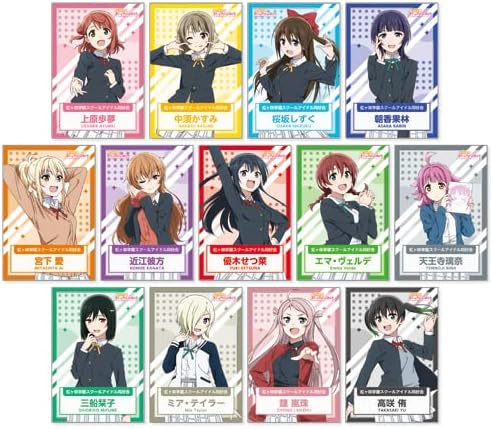 KADOKAWA Love Live! Rainbow Gakuen School Idol Club Trading Acrylic Card Complete Box Product, 13 Types, 13 Pieces, Acrylic
