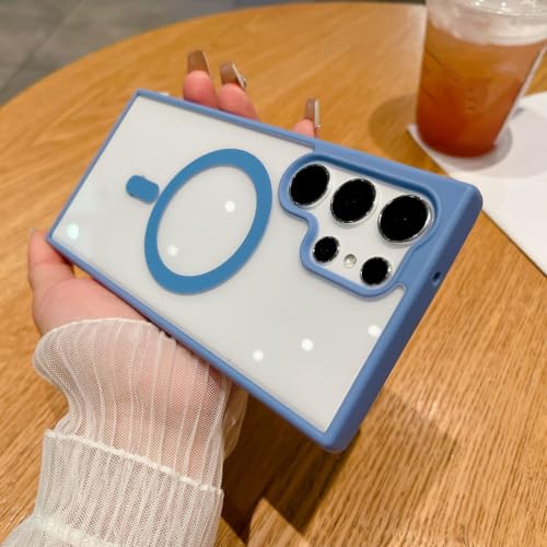 Étui de charge sans fil magnétique pour Samsung Galaxy S24 Ultra transparent