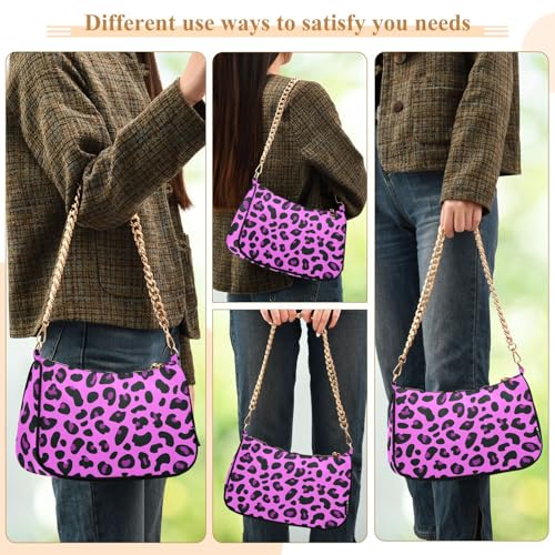 Bolso hombro mujer flores y leopardo estilo hobo pequeño miniatura 7