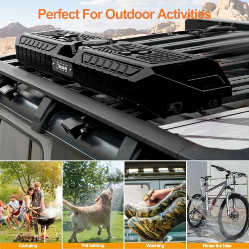 Tecoom Tanque de Agua Presurizado Portátil de 8 Galones con Manguera y Rociador para Ducha de Camping en Carretera, Overlanding, Vehículos RV, Camionetas y Actividades al Aire Libre miniatura 5