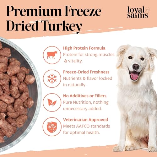 Freeze Dried Raw Dog Food - Premium Turkey and Salmon Flavor with High Protein and Grain Free Dog Food for All Breeds and Picky Eaters - Versatile as Meal Topper, Snack, and Treats, 14 Oz - Image 4