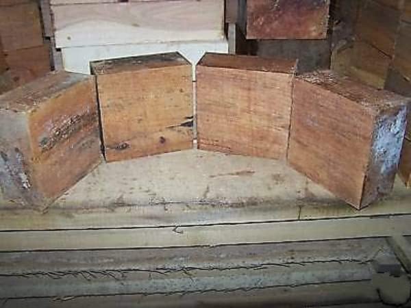 4 Pieces Kiln Dried Maple Bowl Blanks Lathe Turning Block Lumber Wood 6 X 6 X 3"
