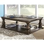 Signature Design by Ashley Johnelle Farmhouse Coffee Table with Weathered Gray Finish, Gray - Image 2