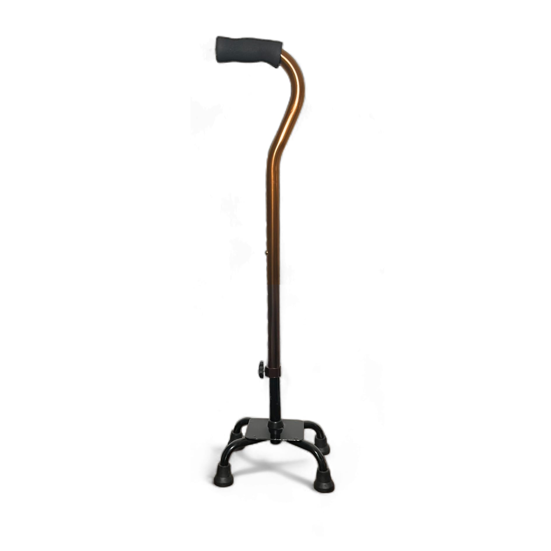BESTABLE Quad Base Cane Walking Stick Adjustable Height Walking Aid Super Sturdy Soft Grip for Man and Woman and Seniors, Disabled, Adults for Extra Safety