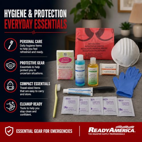Ready America 72 Hour Deluxe Emergency Kit, 1-Person 3-Day Backpack, First Aid Kit, Survival Blanket, Power Station, Emergency Food, Portable Disaster Preparedness Go-Bag for Earthquake, Fire, Flood - Image 3