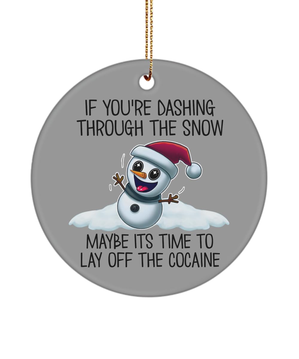 Amazon.com: Cocaine Snowman Christmas Ornament Adult Drug Humor for  Coworker Office Exchange Idea Funny 3 in. Ceramic Xmas Tree Decor for Men  Women Stocking Stuff : Home & Kitchen