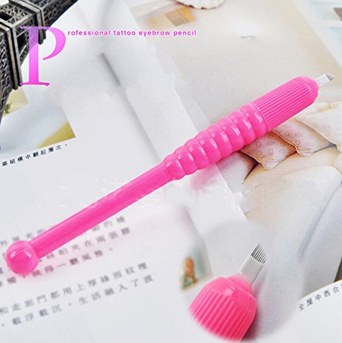CHENGYIDA 5-PACK (12F needles) Disposable Permanent Eyebrows Makeup Manual Pen Blade