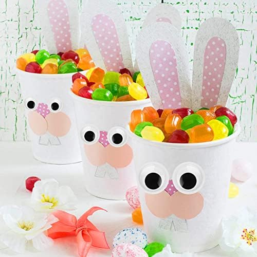 200 Pieces Wiggle Eyes, FEBSNOW Googly Eyes Self Adhesive Black White Plastic Googly Eyes Mixed Assorted Sizes Sticker Eyes for DIY Crafts Decoration(6mm -12mm) - 5