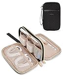 BAGSMART Cord Organizer Travel Cable Organizer Bag Tech Electronic Organizer Travel Case, Travel Essentials for Charger, Cable, Phone, Flash drive, Double Layer - Black