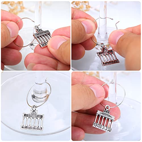 Gnollko 16Pcs Travel Wine Glass Charms,Wine Charms For Stem Glasses,Wine Glass Markers Tags,Wine Tasting Party Gifts Favors Decorations Supplies #TOP3