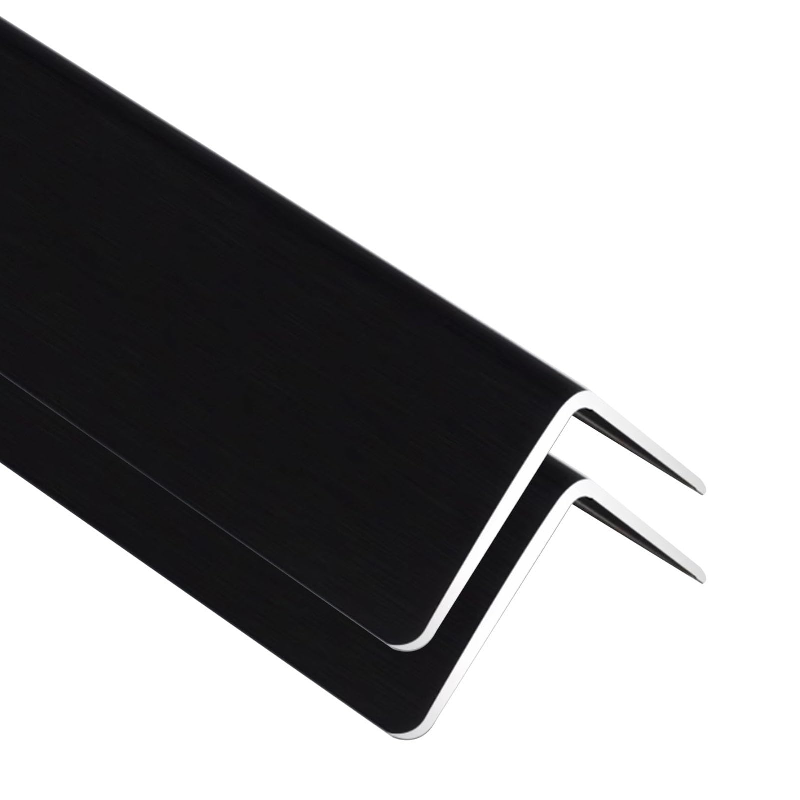 Cornières De Protection en Aluminium Profilé en L (Angle À 90°) pour Décoration Murale, Autocollantes Noires, Disponibles en 2, 4, 8, 12, 16 Ou 20 Pièces.,2pcs-Length 80cm/31.5 in