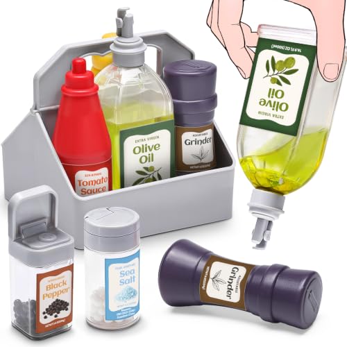 Jouet condiments 6pcs rangement cuisine enfant accessoires