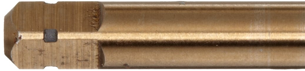 Dormer EP20 Powdered-Metal Steel Machine Spiral Point Threading Tap, Gold Oxide Finish, Round with Square End Shank, Plug Chamfer, #8-32 Thread Size, 4.5mm Shank Diameter (Pack of 1)