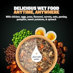   Bully-Max-Wet-Puppy-Food-Dehydrated-High-Protein-Dog-Food-with-Chicken-Growth-Immune-Support-for-Small-Large-Breed-Puppies-20-Dry-Dog-Food-Pounds-Makes-55-lbs-of-Wet-Dog-Food-10-Pouches