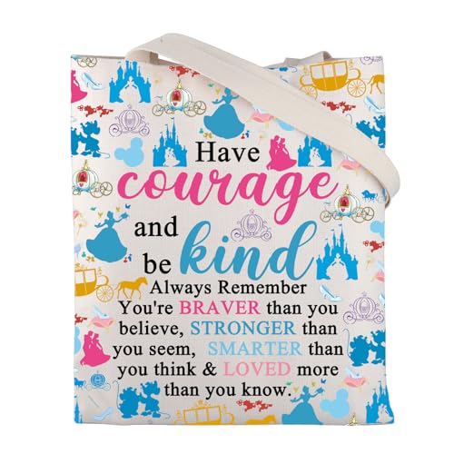 Bolso tote BNQL 'Ten valor y sé amable', inspirado en cuentos de hadas, ideal para fans de películas miniatura 4