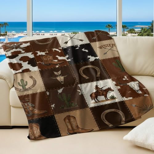 Couverture patchwork style occidental idéale pour le canapé - 2
