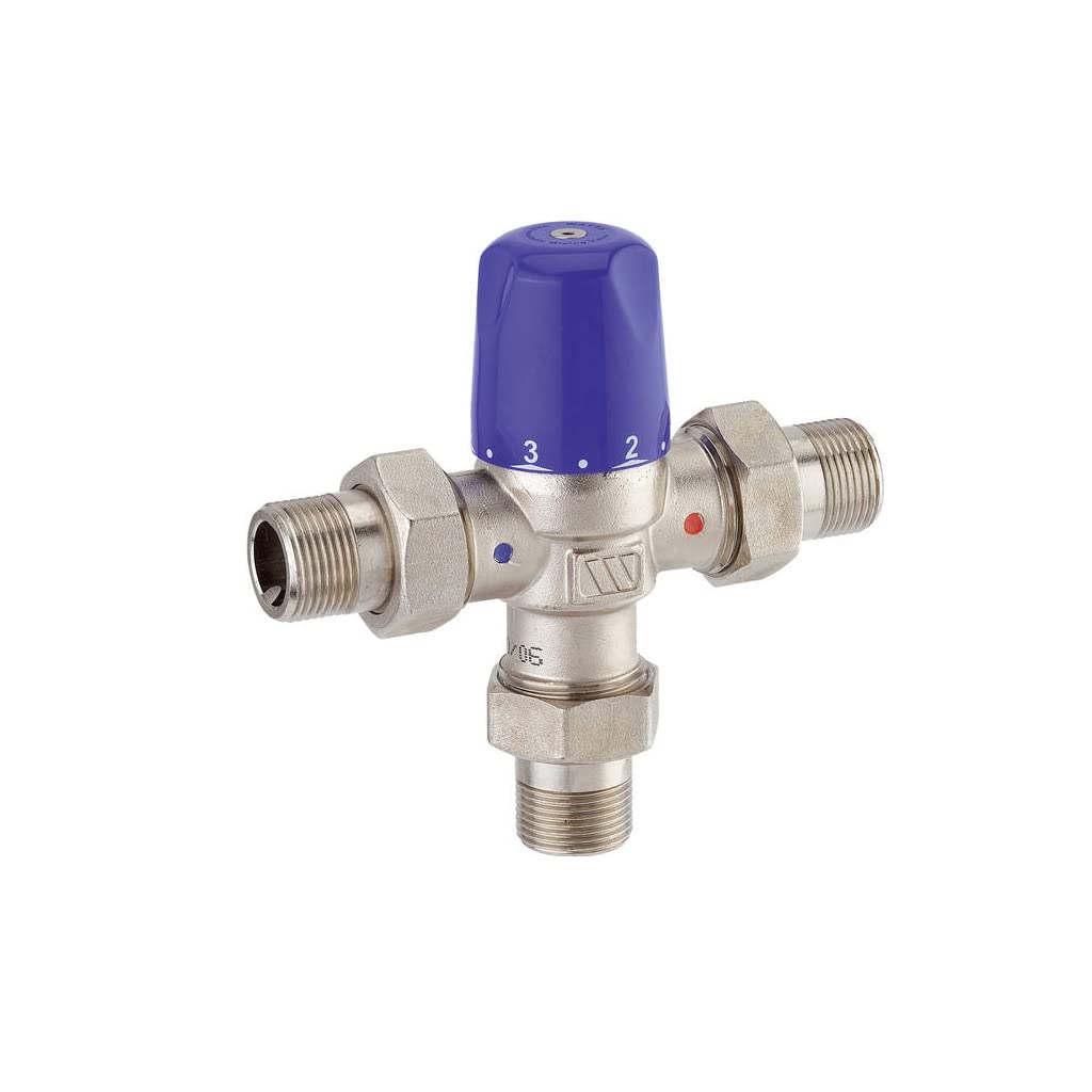 Watts - Mitigeur thermostatique - Mitigeur thermostatique compact MMV-C corps 1" nickelée Mâle G 3/4"