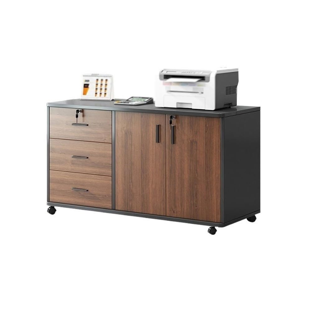 YNIYUJKL Filing Cabinet Mobile Storage Cabinet Printer Placement Cabinet Filing Cabinet Low Cabinet Drawer Cabinet Multi-Layer Organizer With Door File Storage Cabinets,Natural