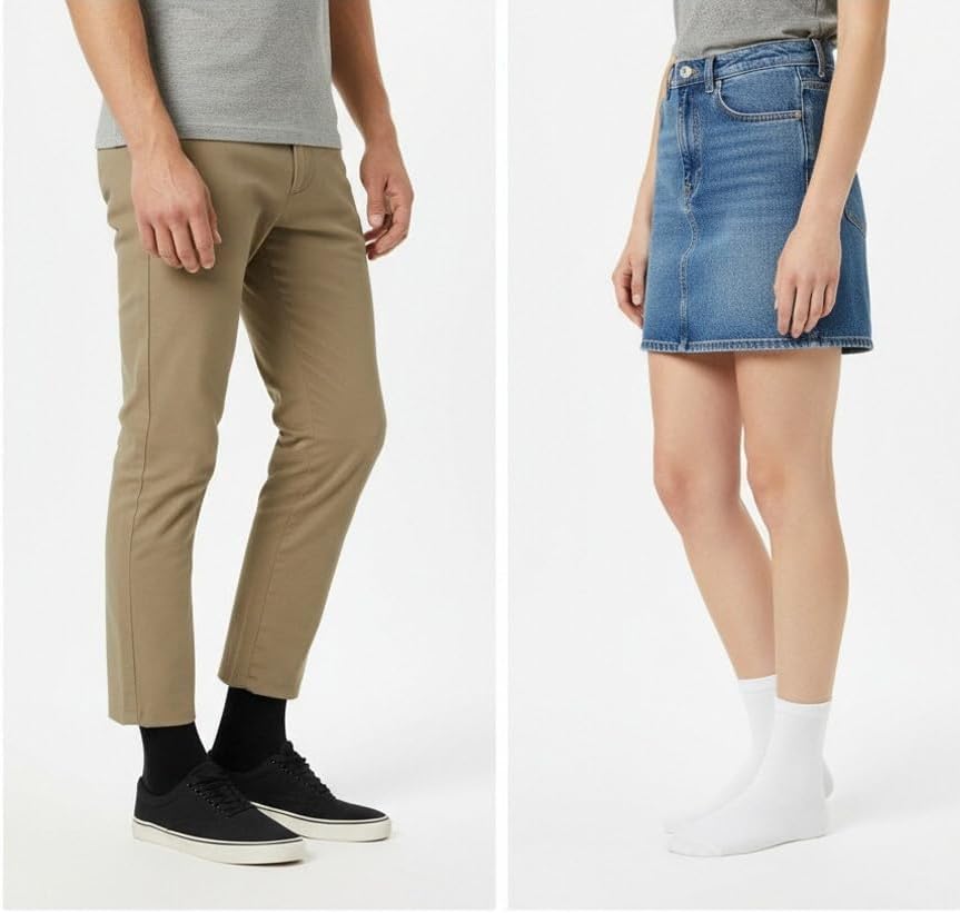 Casual Crew Socks for Women and Men 6 Pack - Image 3