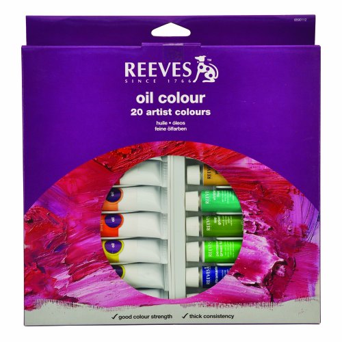 Reeves 20-Pack Oil Color Tube Set, 22ml