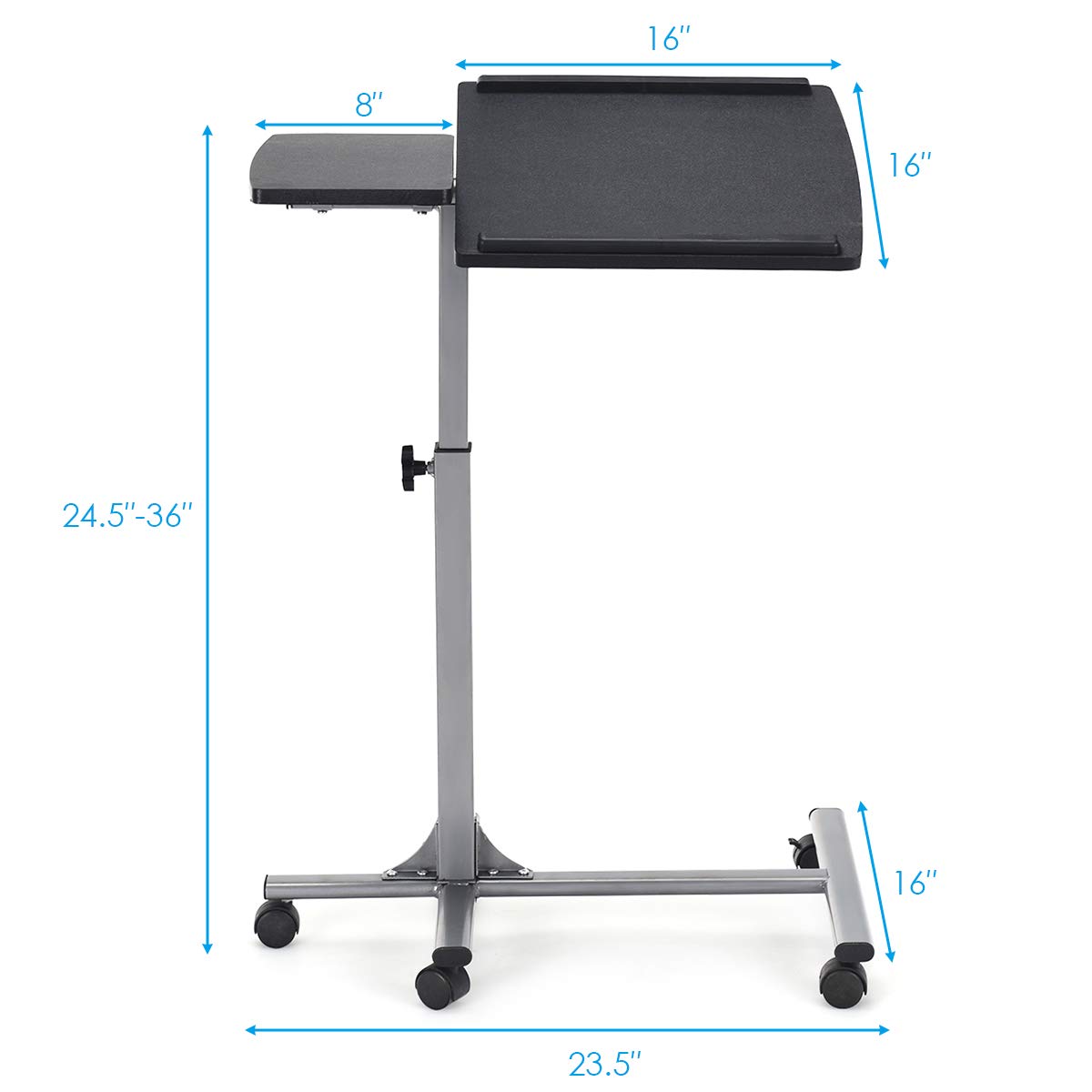 Buy Tangkula Rolling Laptop Desk Cart, Mobile Laptop Stand with Tilting