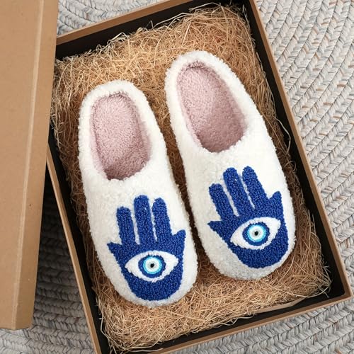 Image of Slippers for Women Men Fuzzy Memory Foam Slipper Fluffy Winter Soft Warm Slip On House Shoes