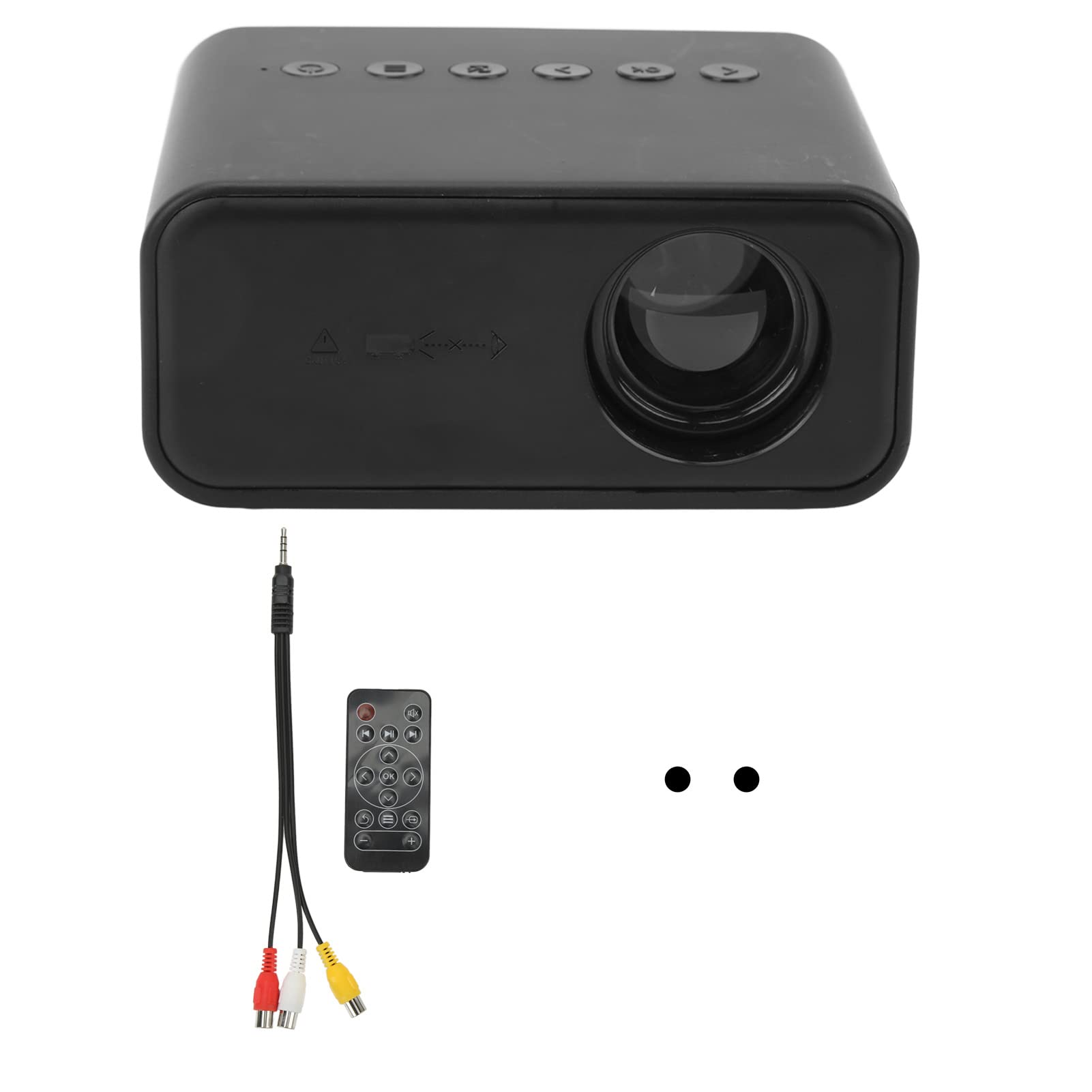 CHICIRIS Videoproiettore, LED 1920x1080 Altoparlante Integrato Mini Proiettore Alimentato Tramite USB per la Famiglia (Spina UE)
