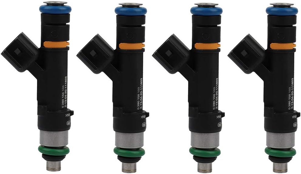 Fuel Injectors ECCPP 4 pcs 12 Holes Fuel Injector Kit 0280158103 fit for 2006-2013 for Mazda 3 2.0L, 2006-2009 for Mazda 3 2.3L, 2006-2014 for Mazda MX-5 Miata 2.0L