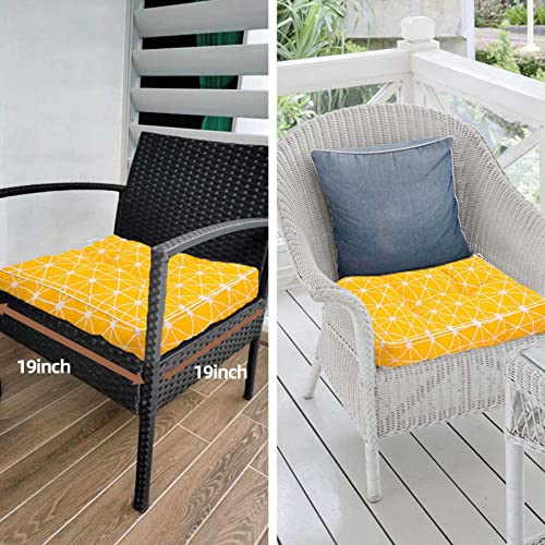 Lcyz 2Pack Square Seat Cushions, Fashion Solid Color Square Thick Chair Pad, Square Cushions Floor Pillow Seat Cushion, Durable Kitchen Chair Pads, Geometric-40X40Cm #TOP1