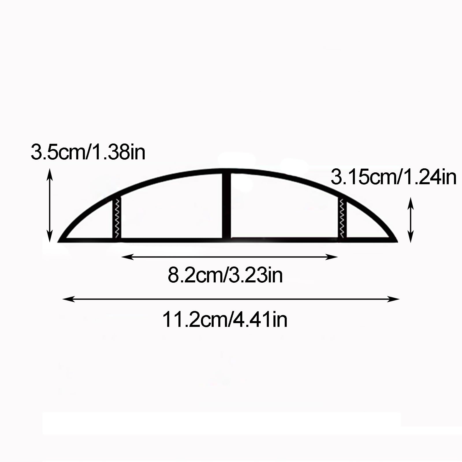 Pasacables Suelo Canaleta Cables Cubre Suelo Protege los Cables y Evita Tropiezos Cubrecables para el Suelo Ideal para el Hogar, la Oficina o Exteriores(3.5x11.2cm/1.4x4.4in)