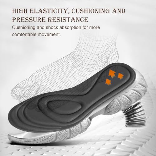 Image of 1 Pair Memory Foam Shoe Insoles - Best Replacement Inserts for Shock Absorption, Arch Support, Cushioning - Soft Comfortable Sports Insoles (2 Pair)
