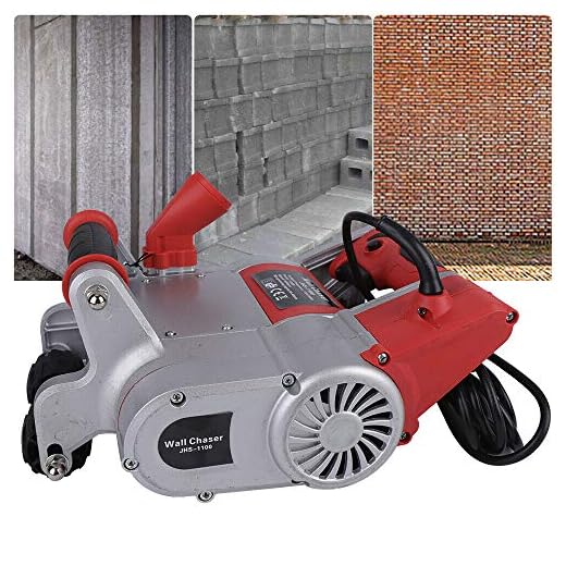 XYOUNG Electric Brick Wall Chaser Concrete Cutter Notcher Floor,Wall Groove Cutting Machine Grooving Construction Tool Full Set 2000RPM 1100W 110V