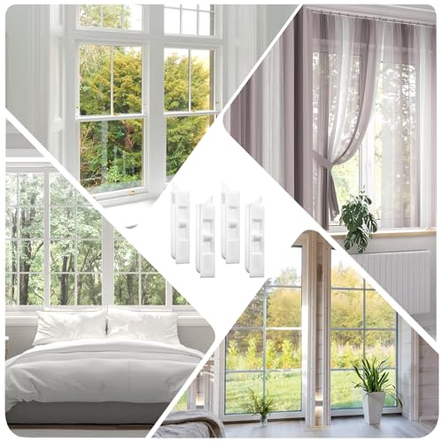 COMNICO Window Tilt Latch Replacement, 4Pcs Snap-in Spring Loaded Window Latch White Window Latch Replacement Sliding Window Locks for Replacement Window Parts - Thumbnail 6