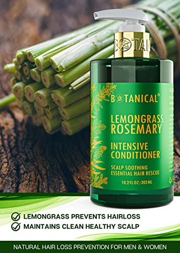 Botanical Hair Growth Lab - Intensive Conditioner - Lemongrass Rosemary - Scalp Soothing Hair Thinning Prevention - 10.2 Fl Oz (Pack of 1)
