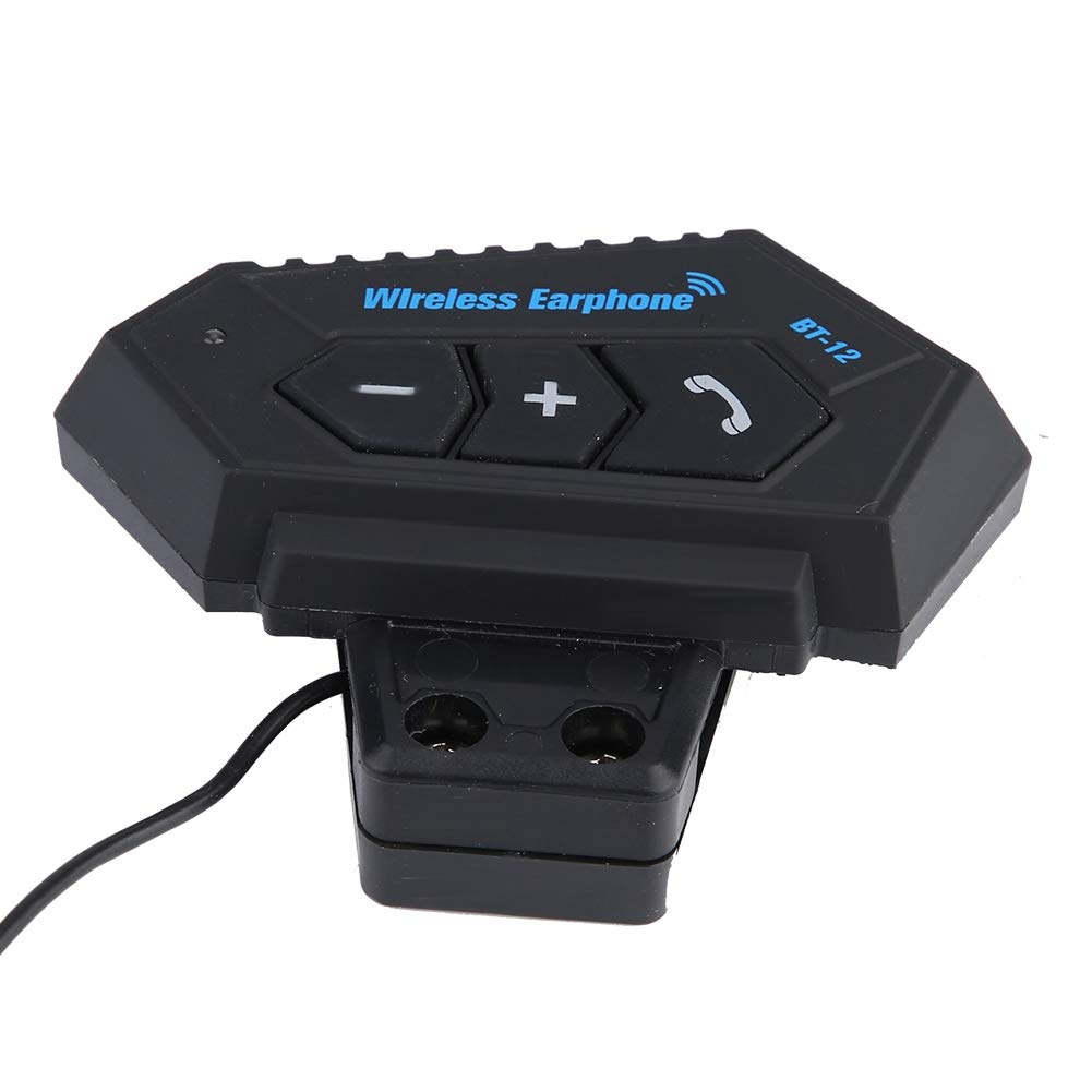 BT12 Bluetooth Casque, Intercom Moto Kit, Casque Bluetooth de Moto avec Appels Main Libre et Fonction Bruit Réduction Accessoires Casque Motos pour Scooter, Vélo, Ski, Équitation, Escalade