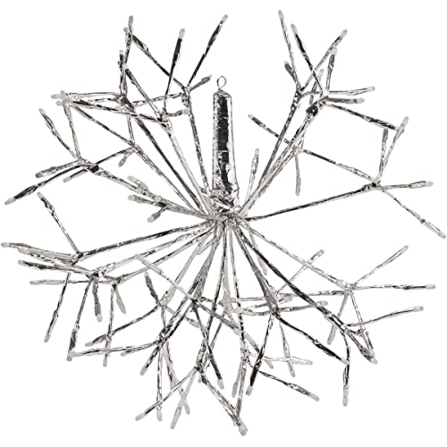 GE 30-in Hanging Snowflake Hanging decoration with Multicolor LED ...