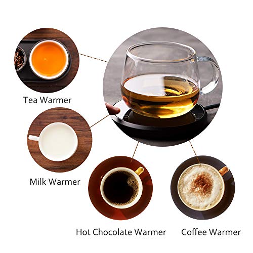Image of Coffee Mug Warmer, KRGMNHR Auto-Shutoff Cup Warmer for Home Office Desk Use, Electric Beverage Warmer Heating Plate for Tea, Water, Cocoa, Milk