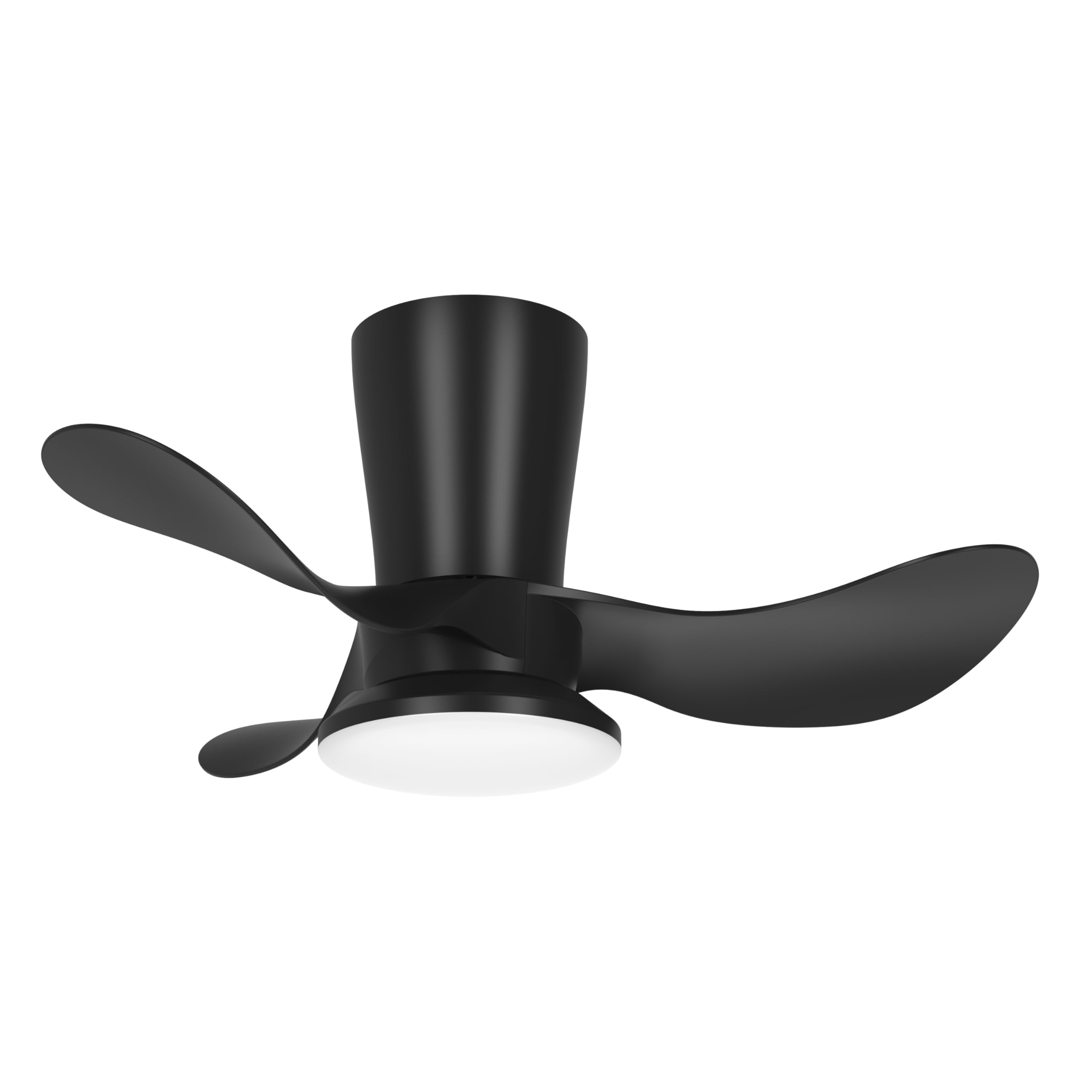 Ventilador de Techo con Luz Pequeño de 61 cm, Mando a Distancia – Motor DC Ultrasilencioso, 6 Velocidades, LED 27W 2700lm, 3 Temperaturas (3000-4500-6500K), Regulable (Negro, TRI 61 CM)