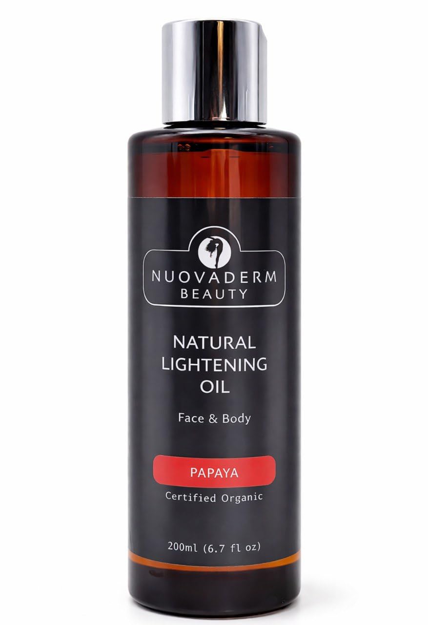 Natural Brightening Oil with Papaya, Vitamin C & Vitamin E for All Skin Types - Anti-Aging Brightening Serum for Face & Body - Moisturizing Face Oil for Fine Lines, Skin Rejuvenation